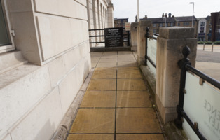 The steps which lead to the entrance to Barnsley Town Hall